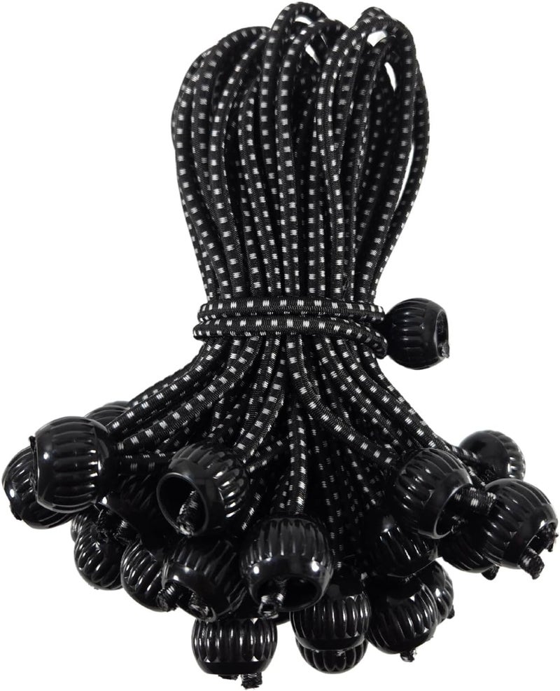 Joneaz Small Ball Bungee Cords 6 inch 40 Pack, UV Resistant and Light Duty,Hight Elastic - Image 1